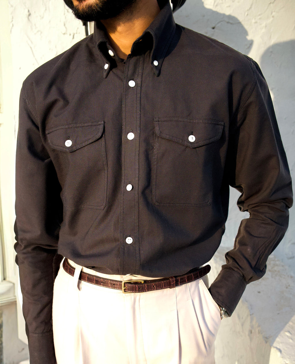 Sentinel Nero Oxford Shirt
