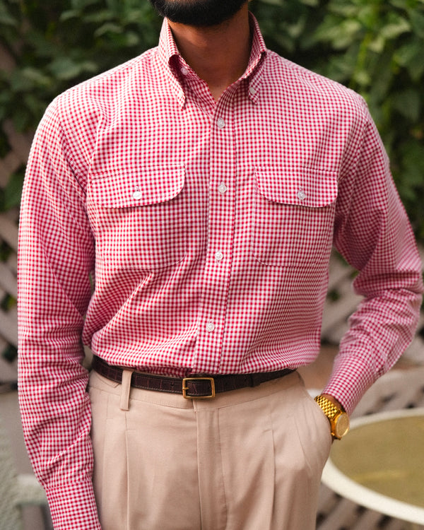 REDWOOD GHINGHAM OXFORD SHIRT