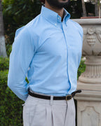 BRERA SKY BLUE OXFORD BUTTON DOWN SHIRT