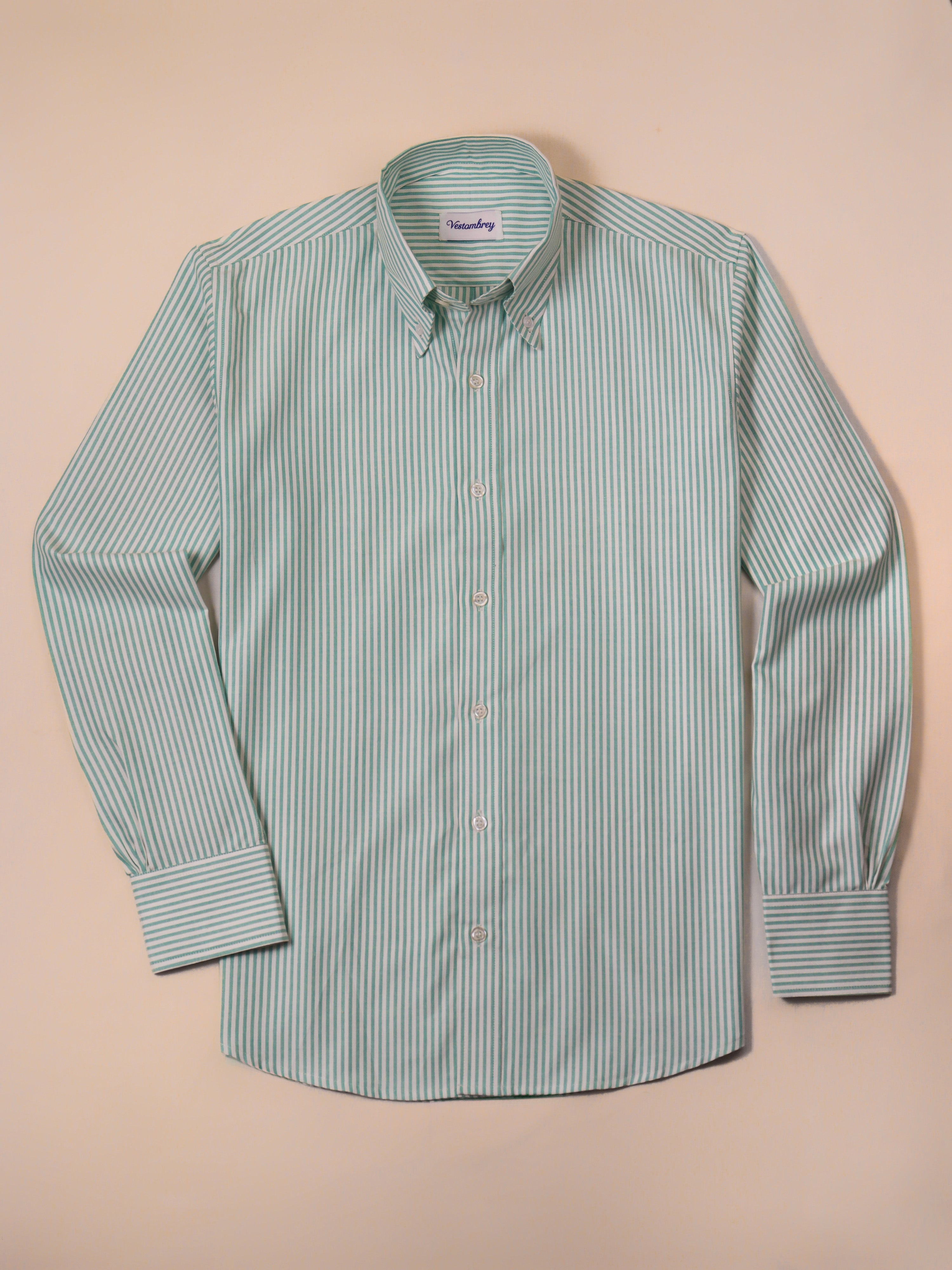 Turquoise Green Striped Shirt
