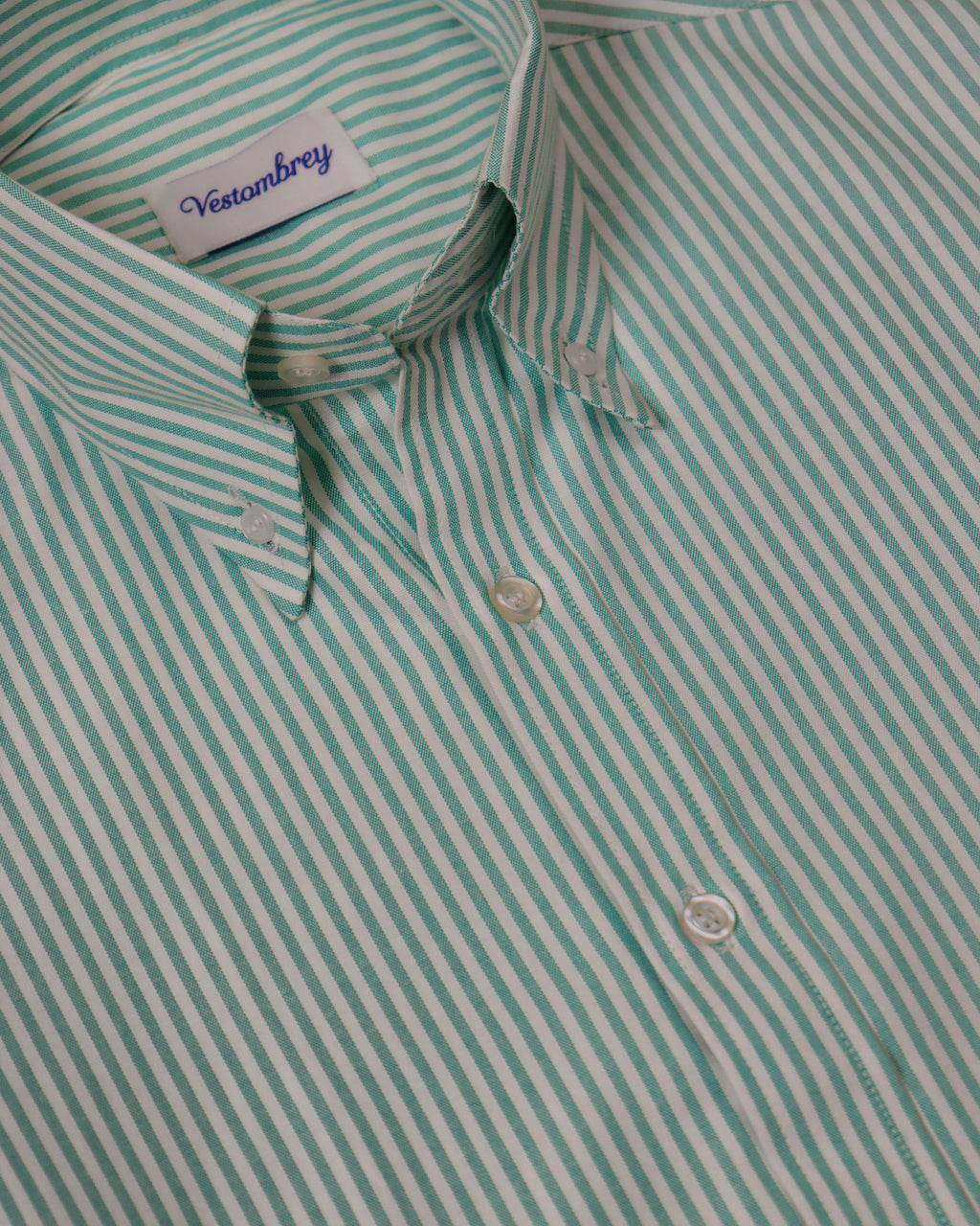 Turquoise Green Striped Shirt