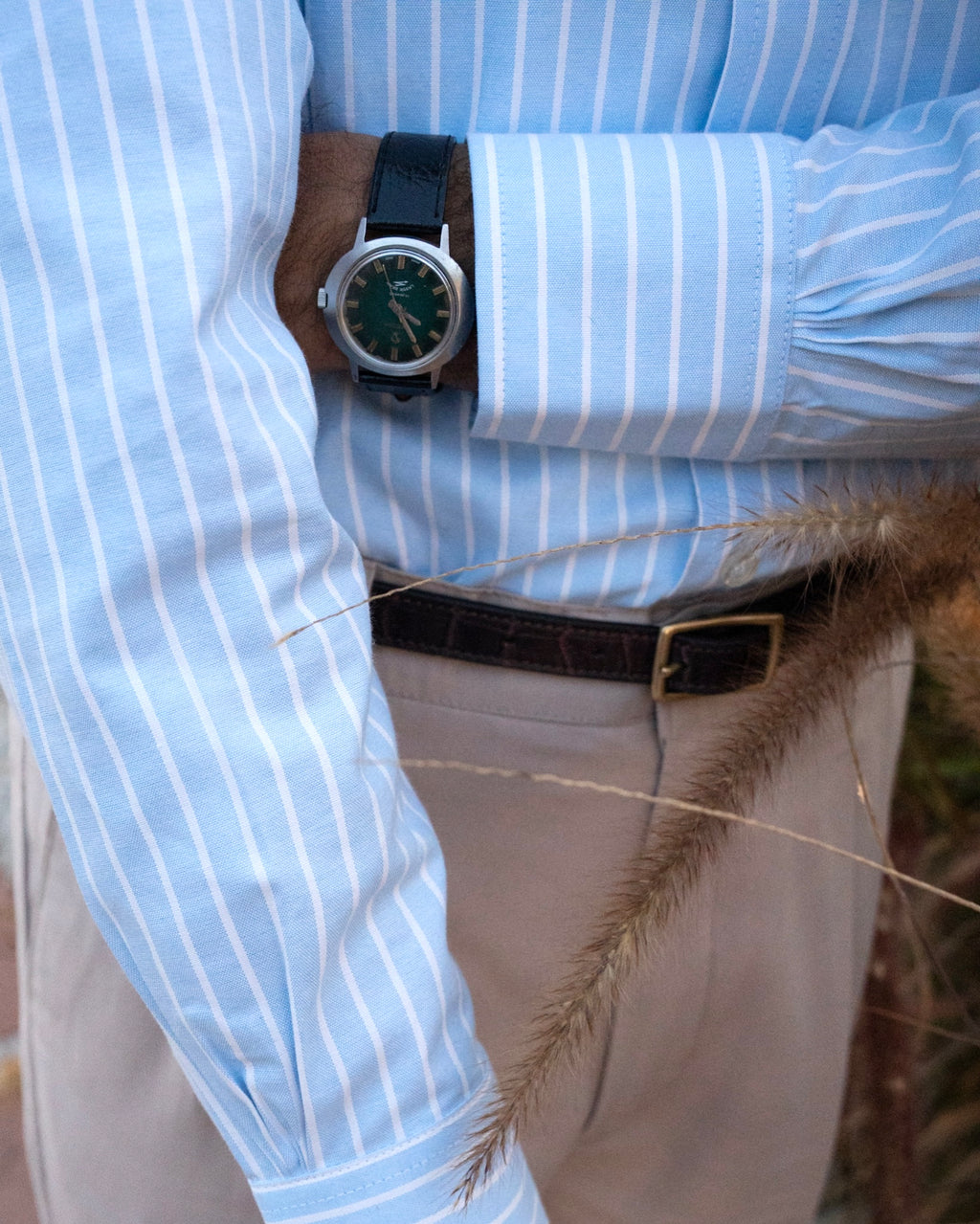 Serene Blue Stripe Oxford Shirt