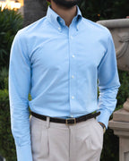 BRERA SKY BLUE OXFORD BUTTON DOWN SHIRT