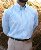 Serene Blue Stripe Oxford Shirt