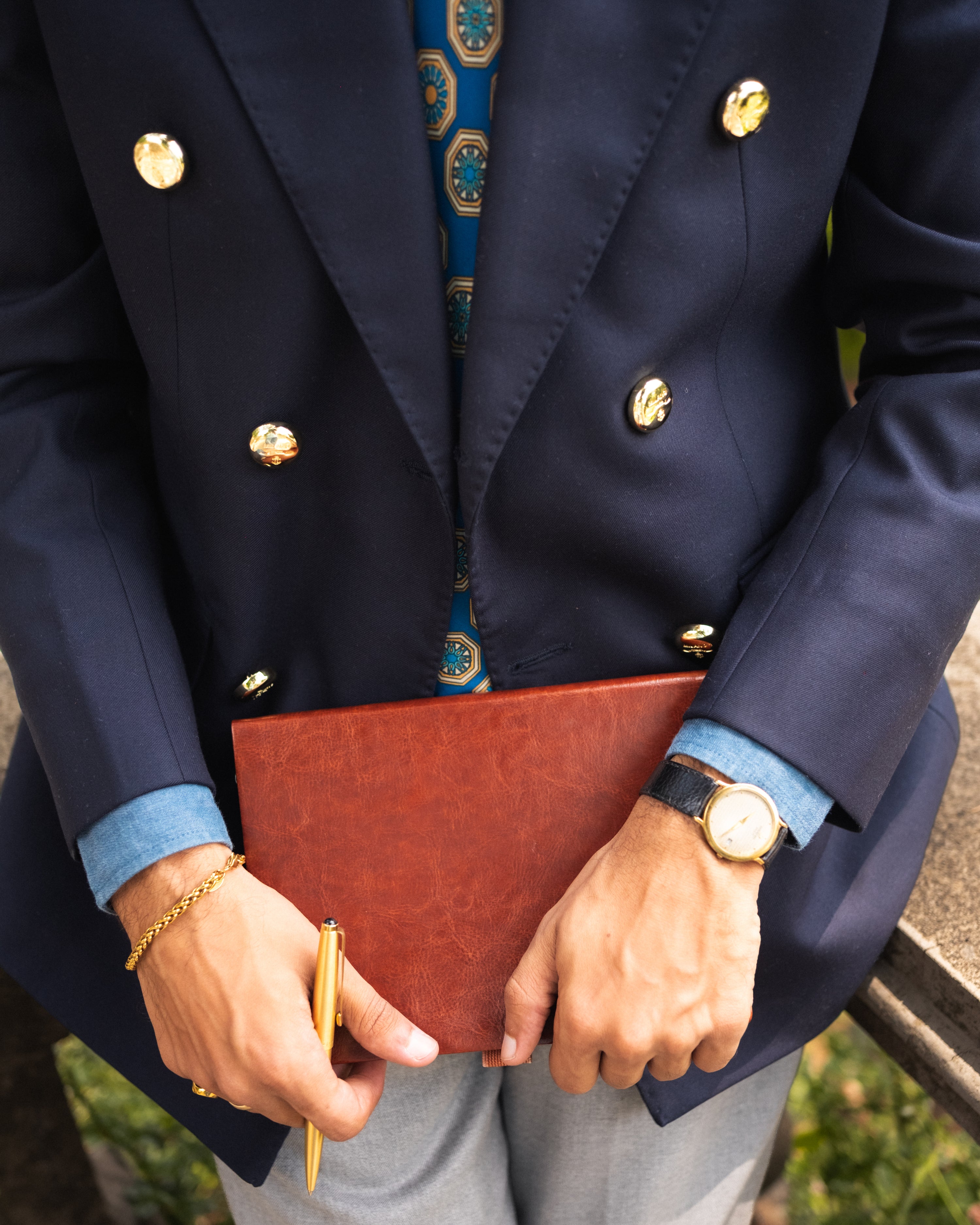 Vestombrey Signature Navy Double-Breasted Blazer