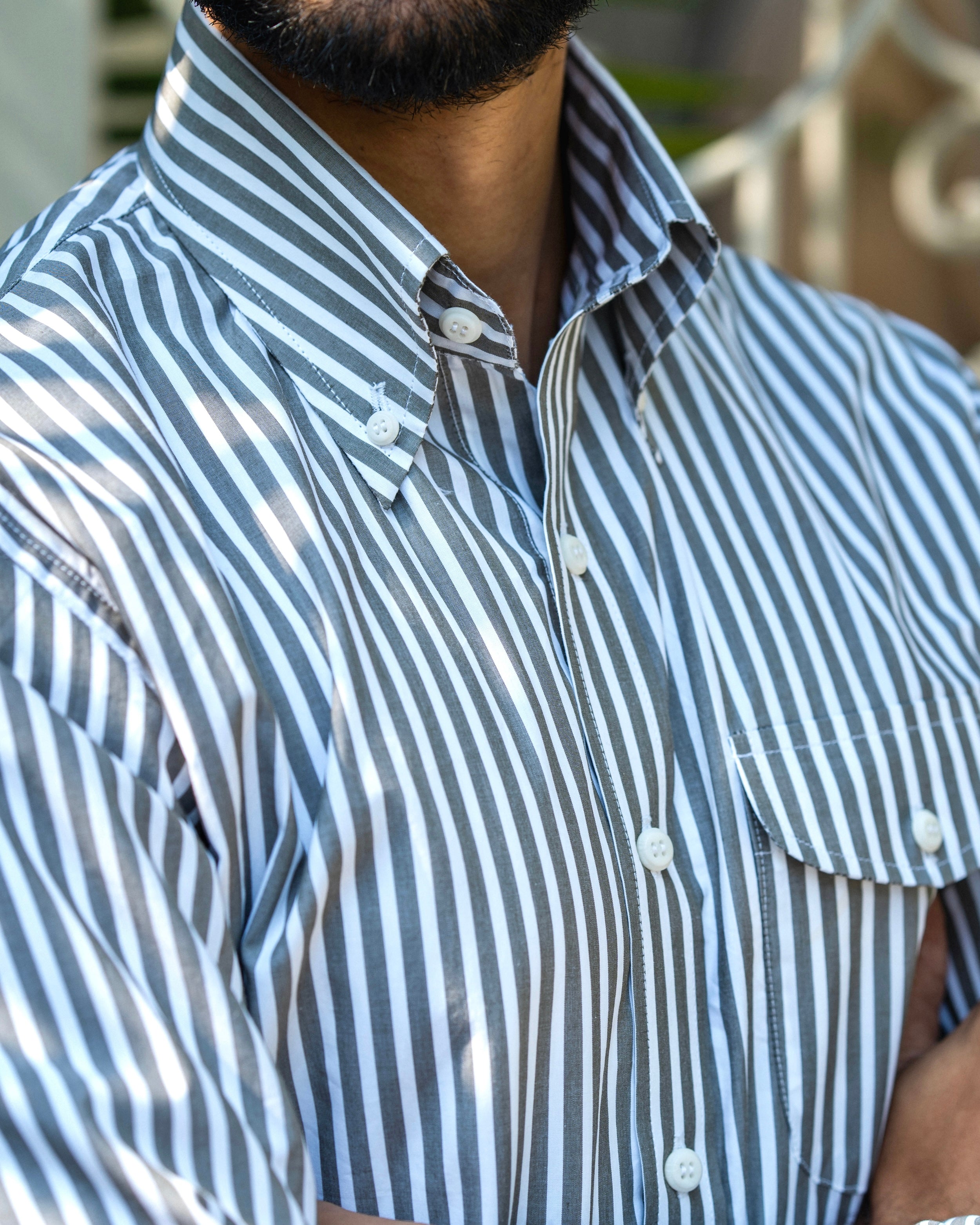 Carrara Slate Stripe Shirt