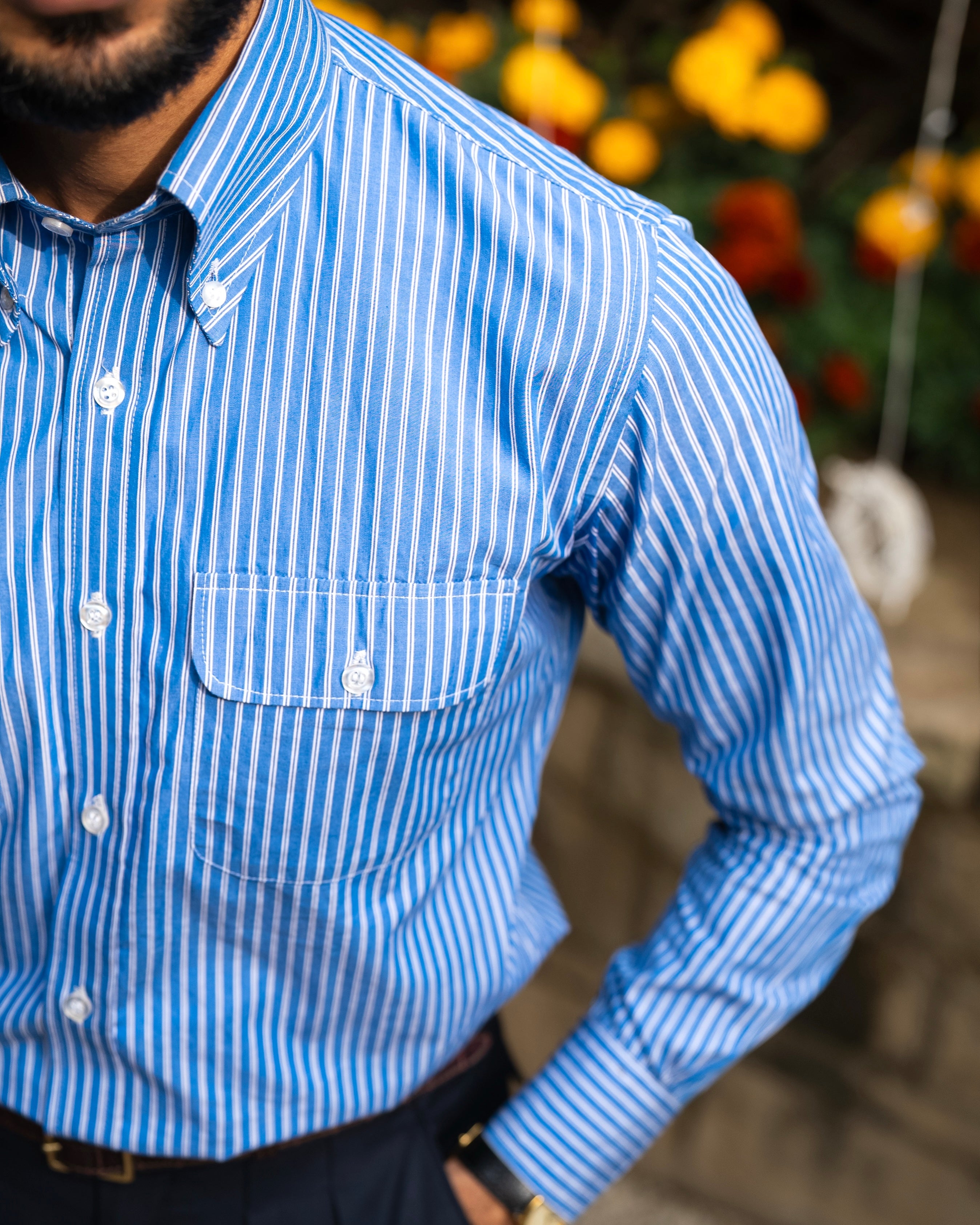 Rivato Striped Double Pocket Shirt