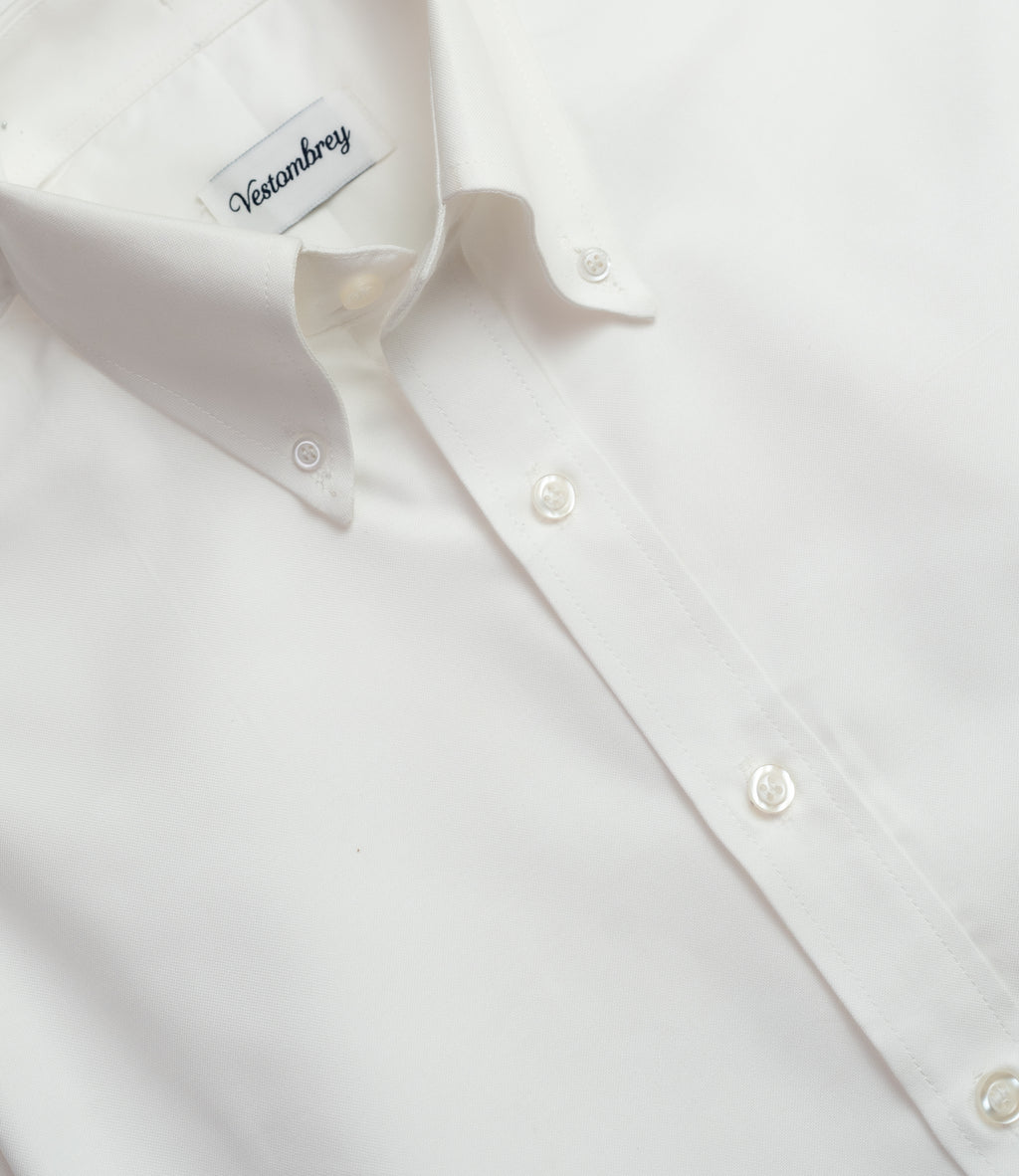 Snowfall White Oxford Button Down Shirt