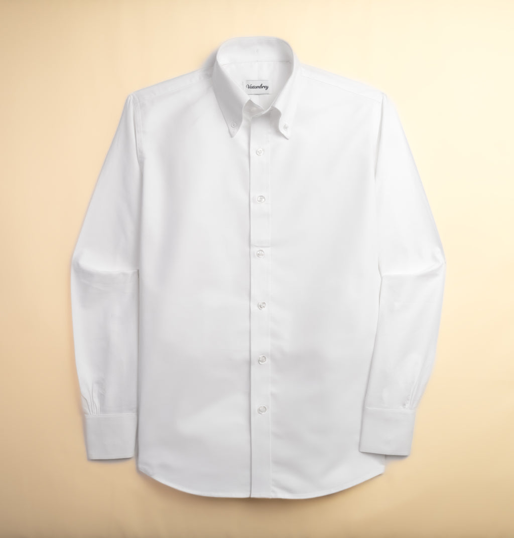 Snowfall White Oxford Button Down Shirt