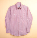 CRIMSON STRIPED DOUBLE POCKET OXFORD SHIRT