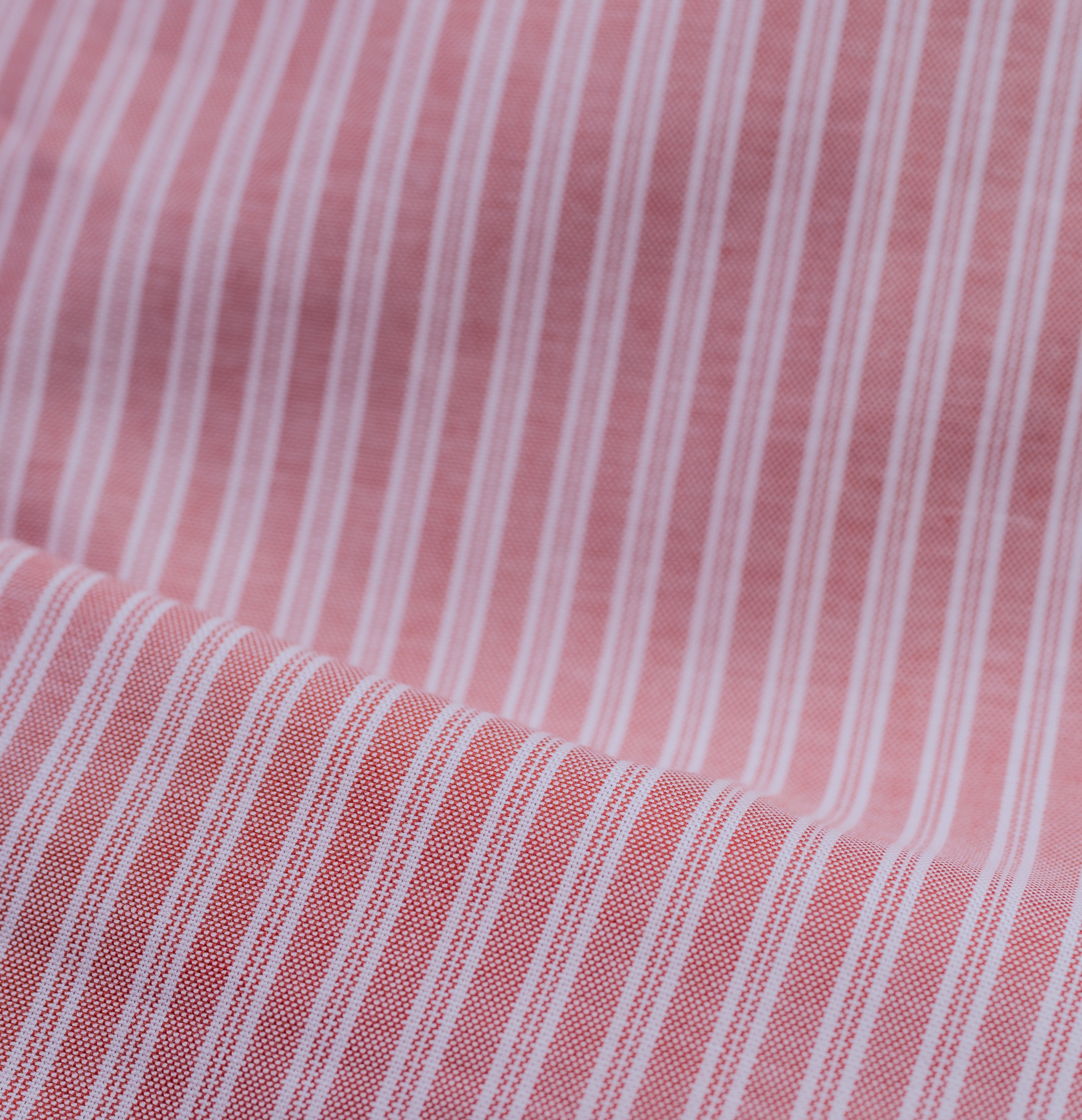 Crimson Striped Double Pocket Oxford Shirt