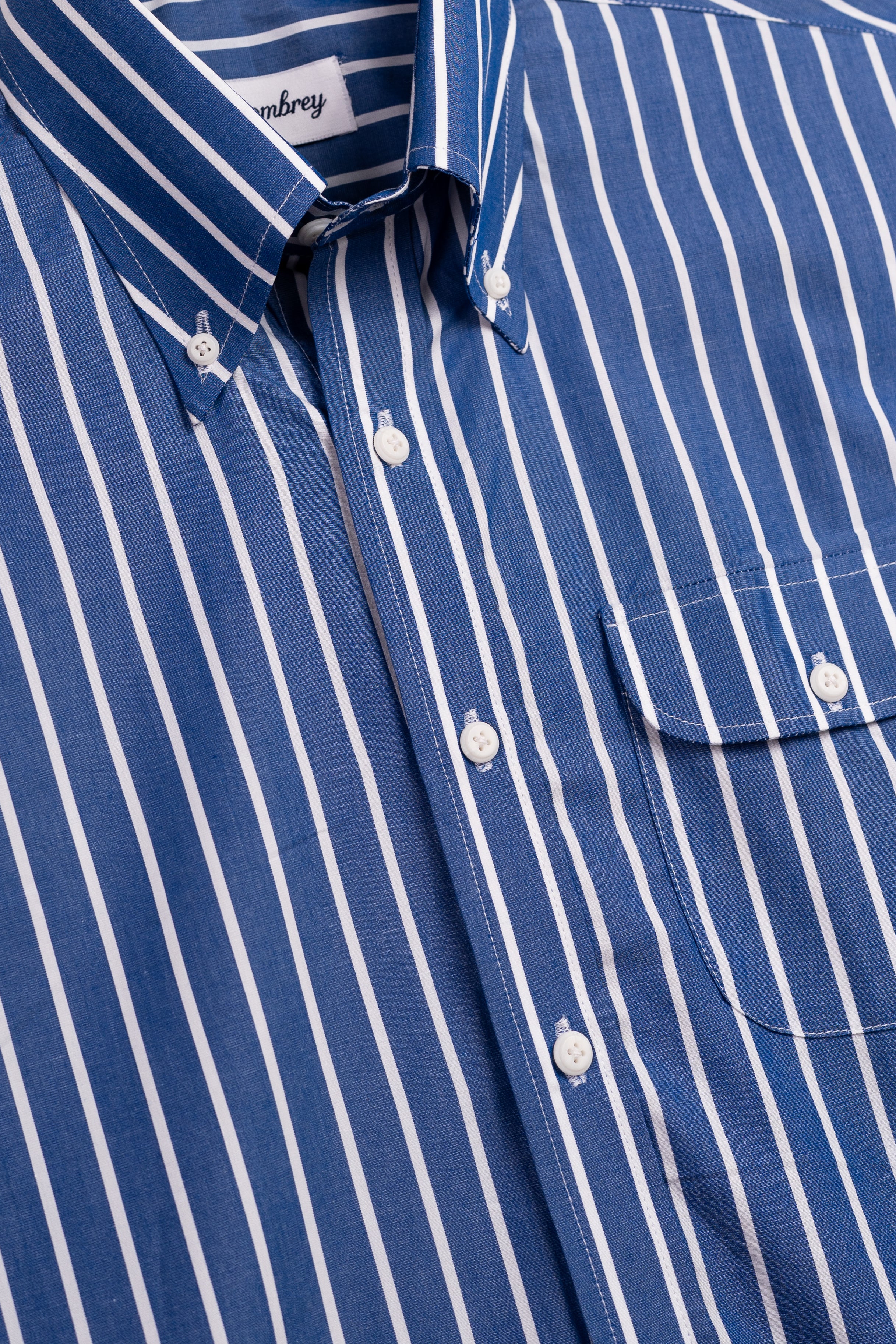 Patrimonial Navy Blue Single Pocket Shirt