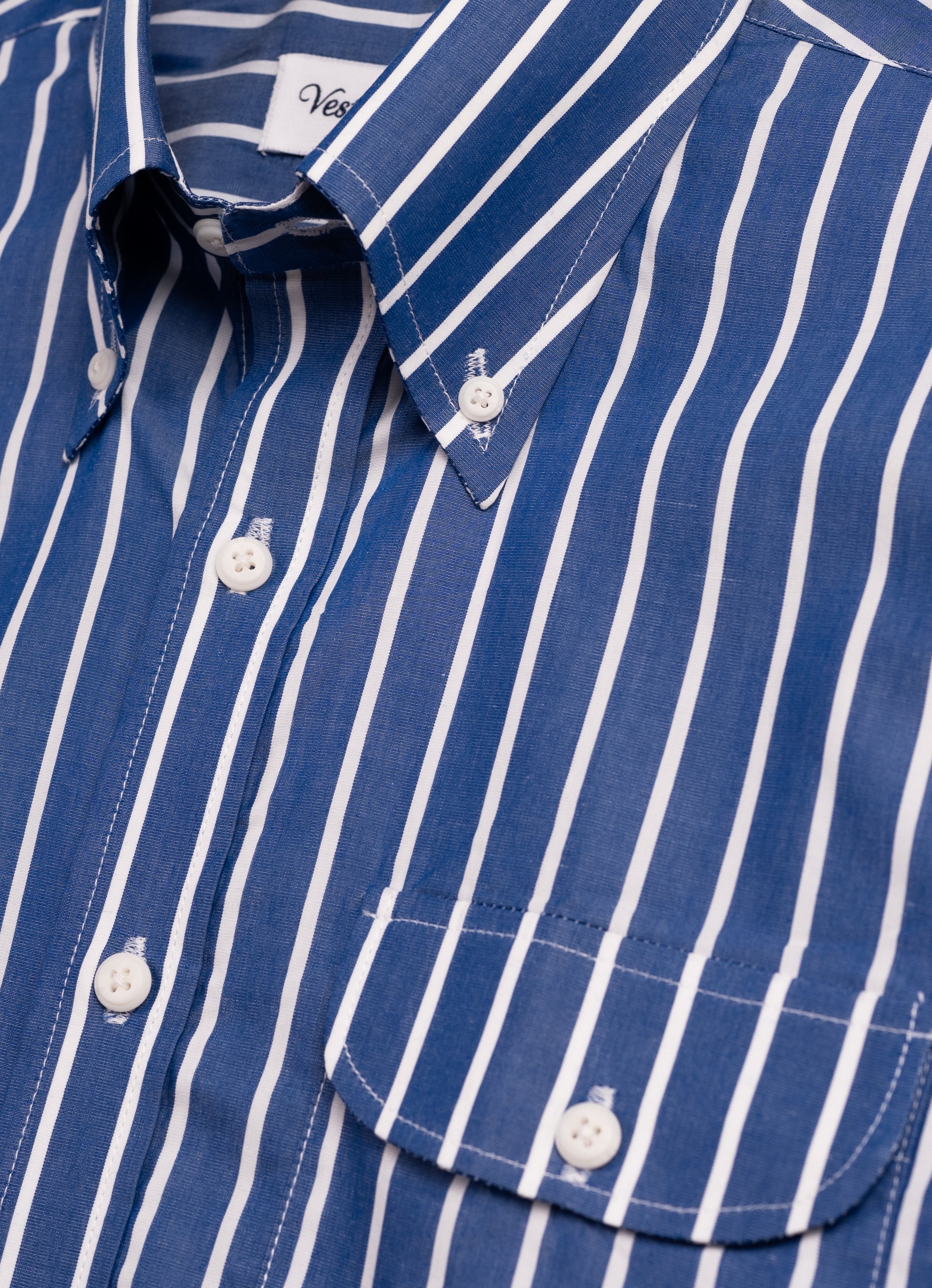 Patrimonial Navy Blue Single Pocket Shirt