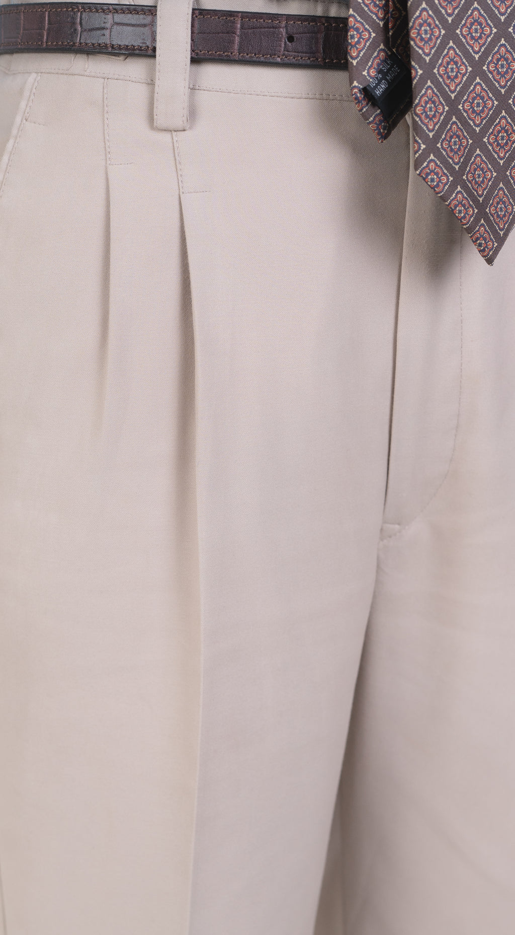 Verona Classic Sand Double Pleated Trousers