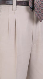 VERONA CLASSIC SAND DOUBLE PLEATED TROUSERS