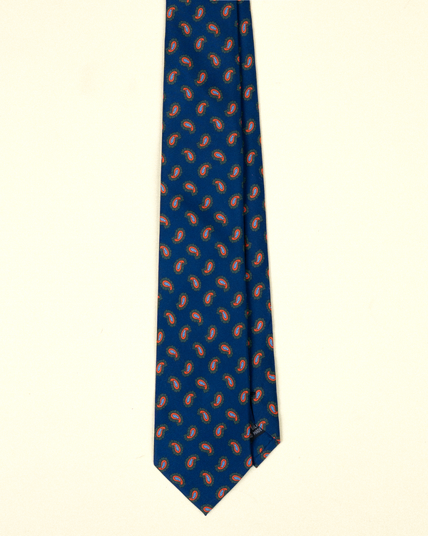 NAPOLI BLUE PAISLEY SILK TIE
