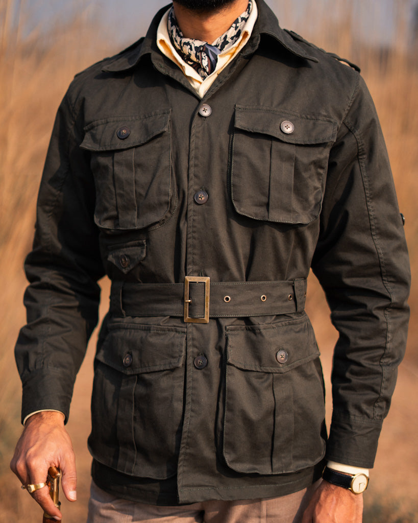 Desert Commander Olive Belted Jacket
