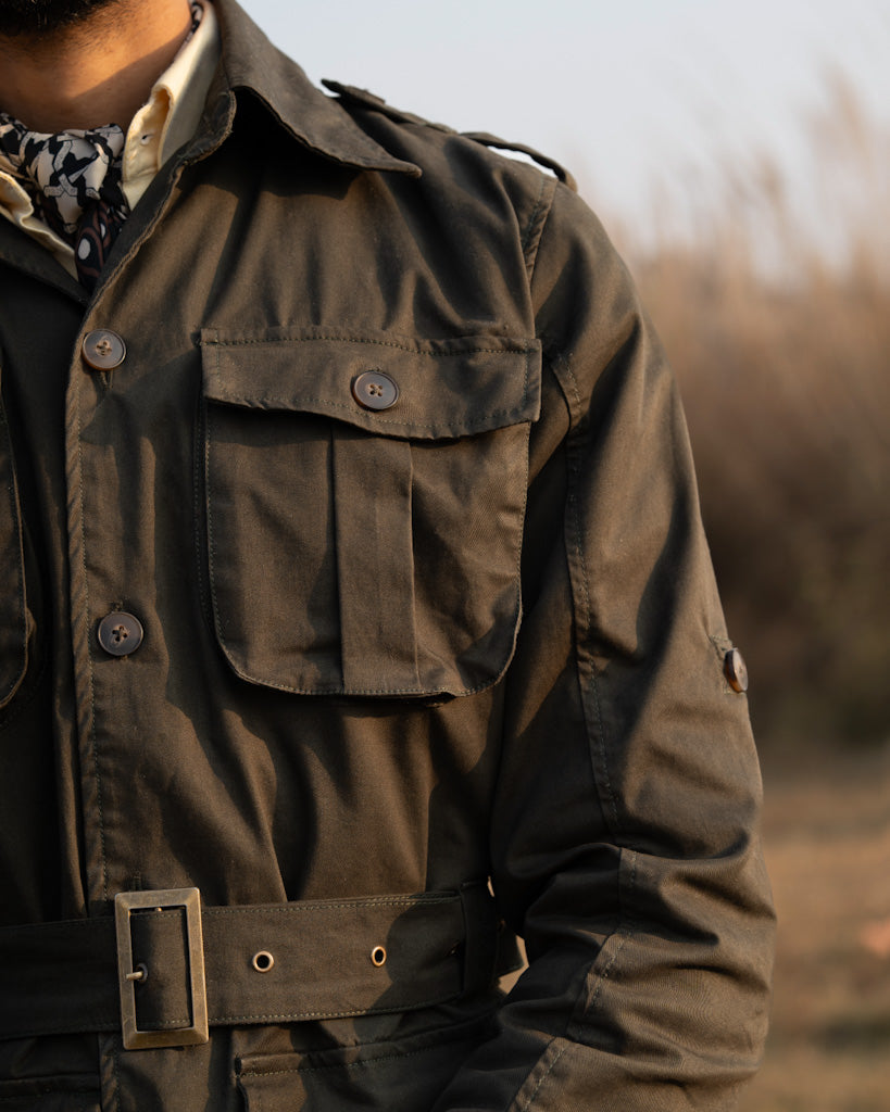 Desert Commander Olive Belted Jacket