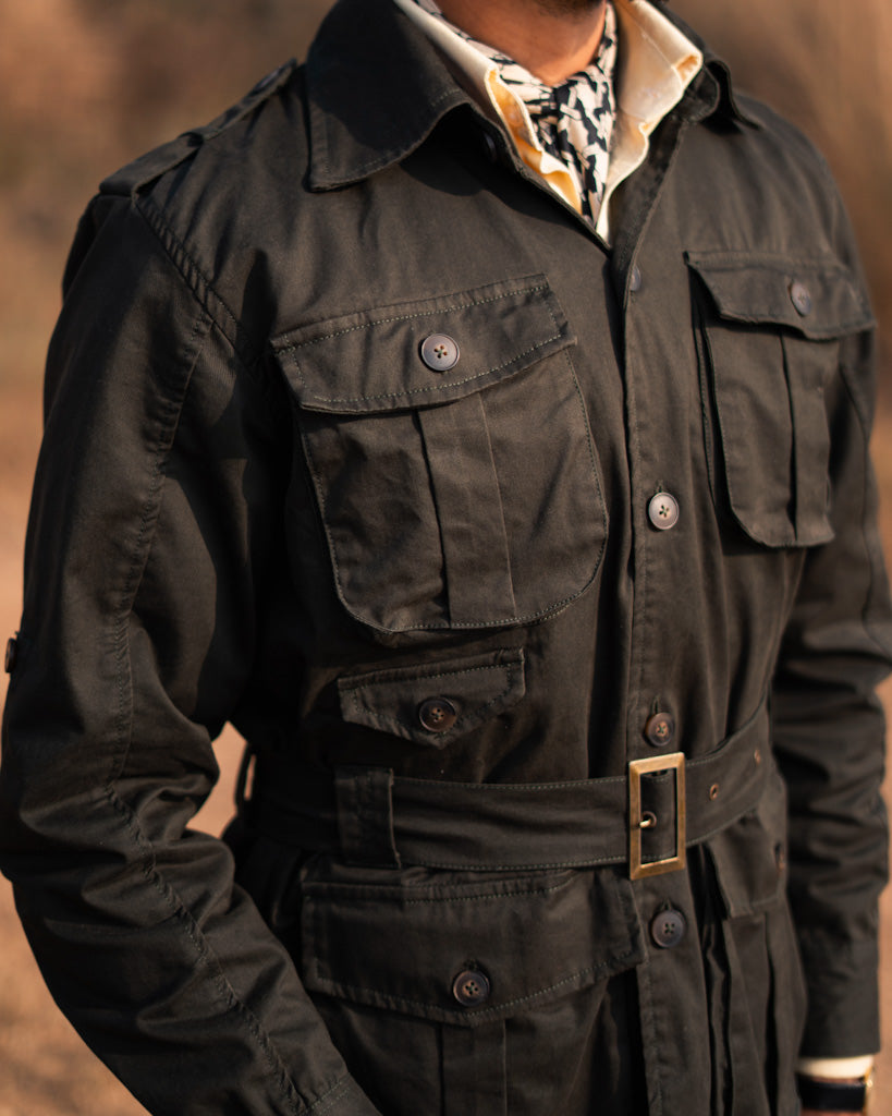 Desert Commander Olive Belted Jacket