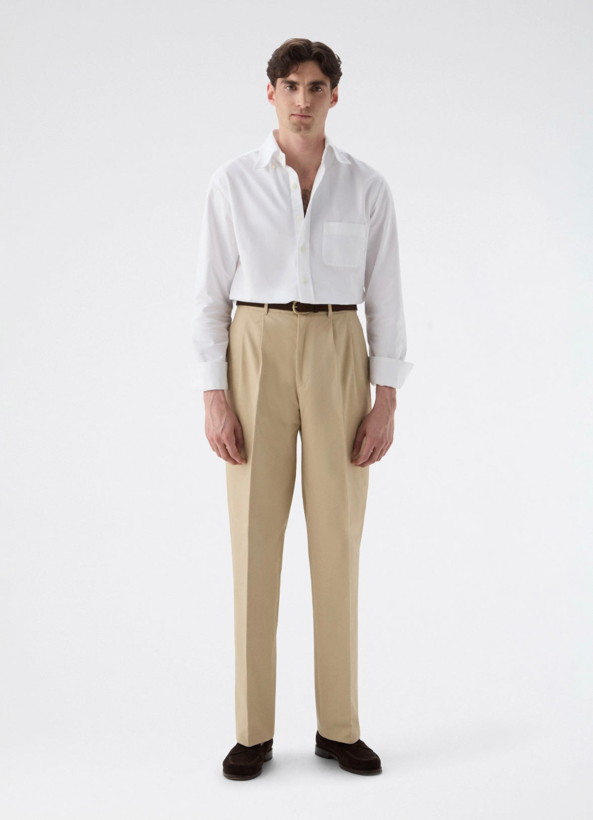Antonello Cotton Trouser Tan